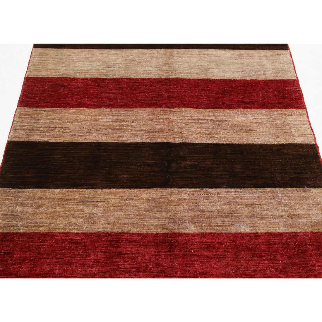 Hand Knotted Modcar Wool Rug - 4'1'' x 5'9''