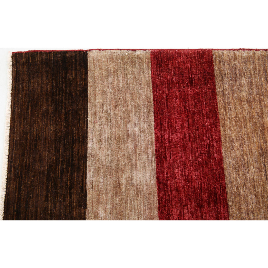 Hand Knotted Modcar Wool Rug - 4'1'' x 5'9''