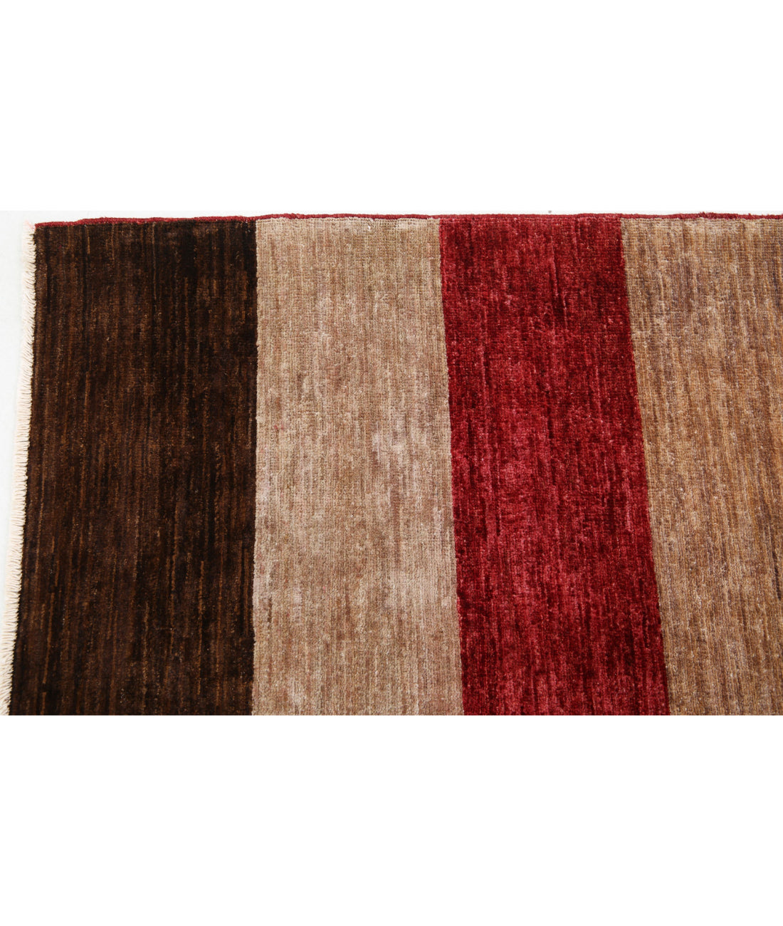 Hand Knotted Modcar Wool Rug - 4'1'' x 5'9''