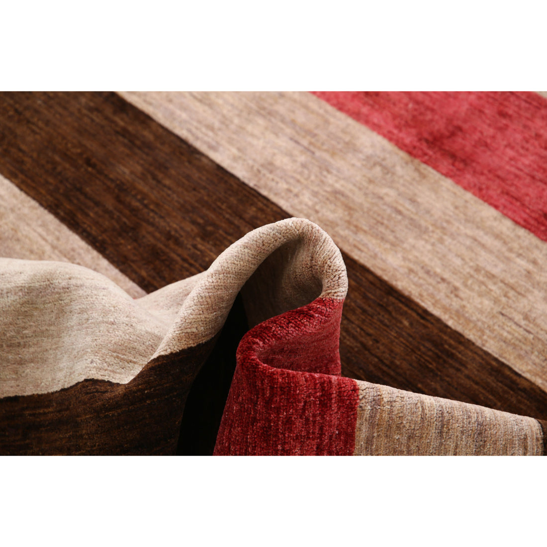 Hand Knotted Modcar Wool Rug - 4'1'' x 5'9''