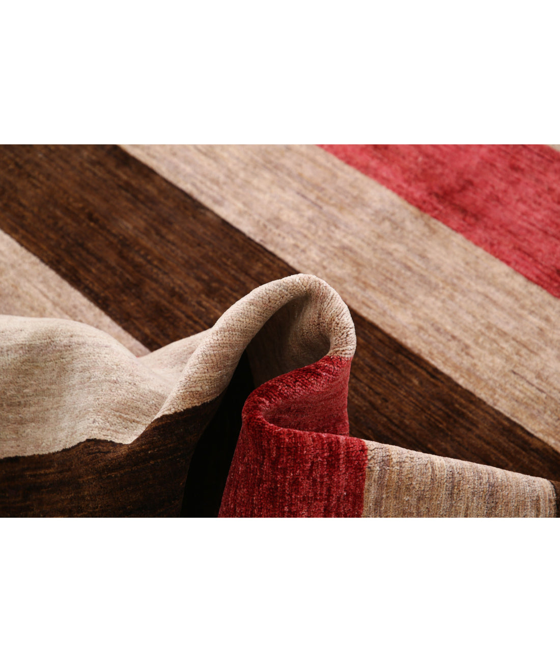 Hand Knotted Modcar Wool Rug - 4'1'' x 5'9''