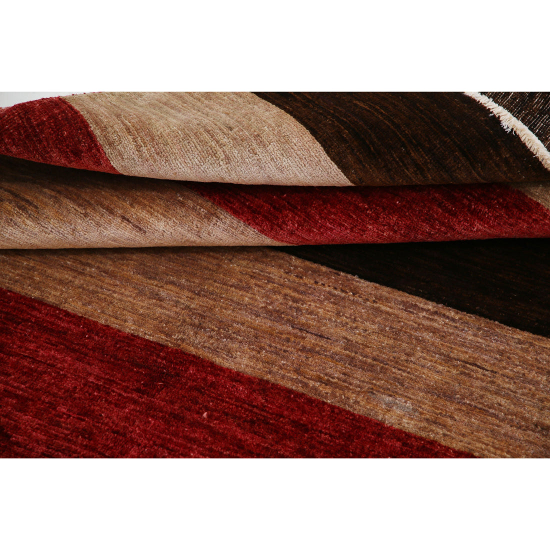 Hand Knotted Modcar Wool Rug - 4'1'' x 5'9''