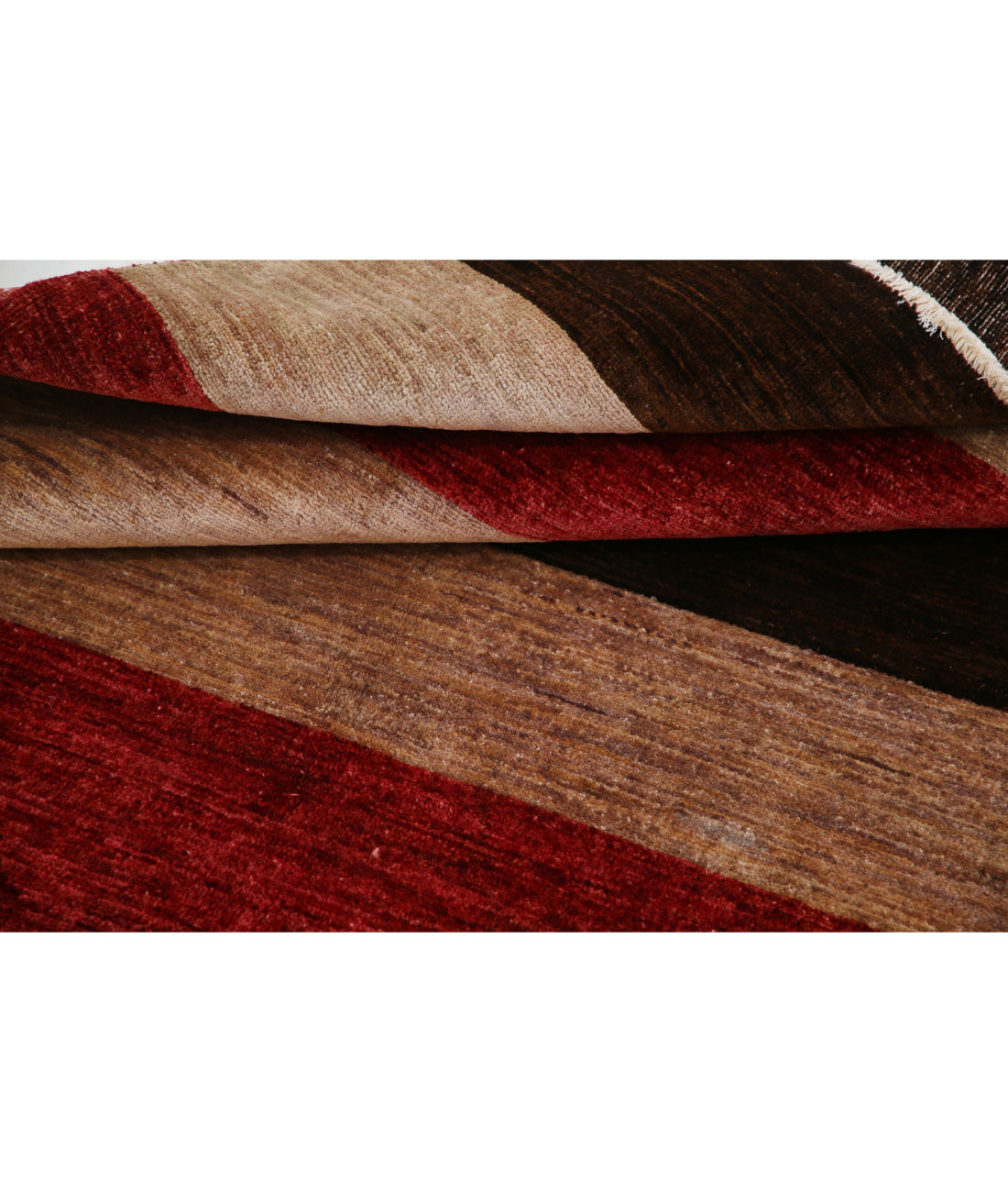 Hand Knotted Modcar Wool Rug - 4'1'' x 5'9''