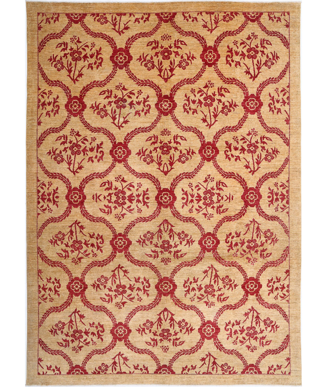 Hand Knotted Modcar Wool Rug - 9'9'' x 14'0''