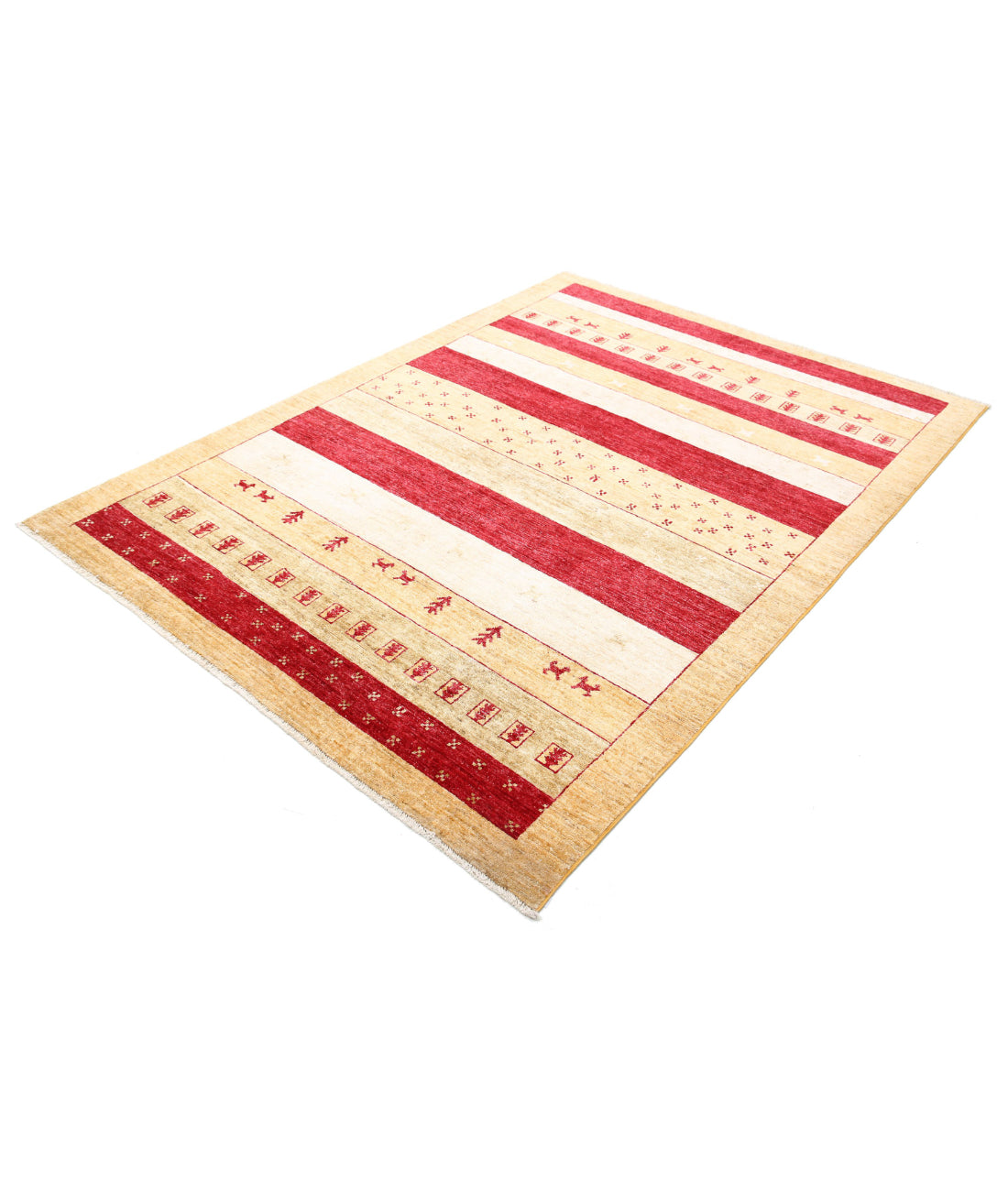 Hand Knotted Modcar Wool Rug - 5'8'' x 7'8''