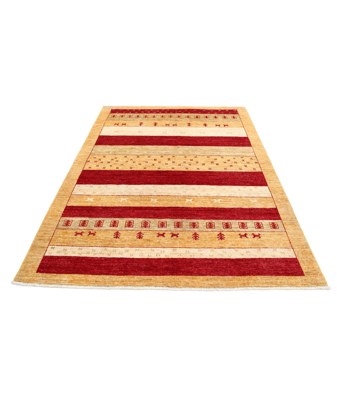 Hand Knotted Modcar Wool Rug - 5'8'' x 7'8''