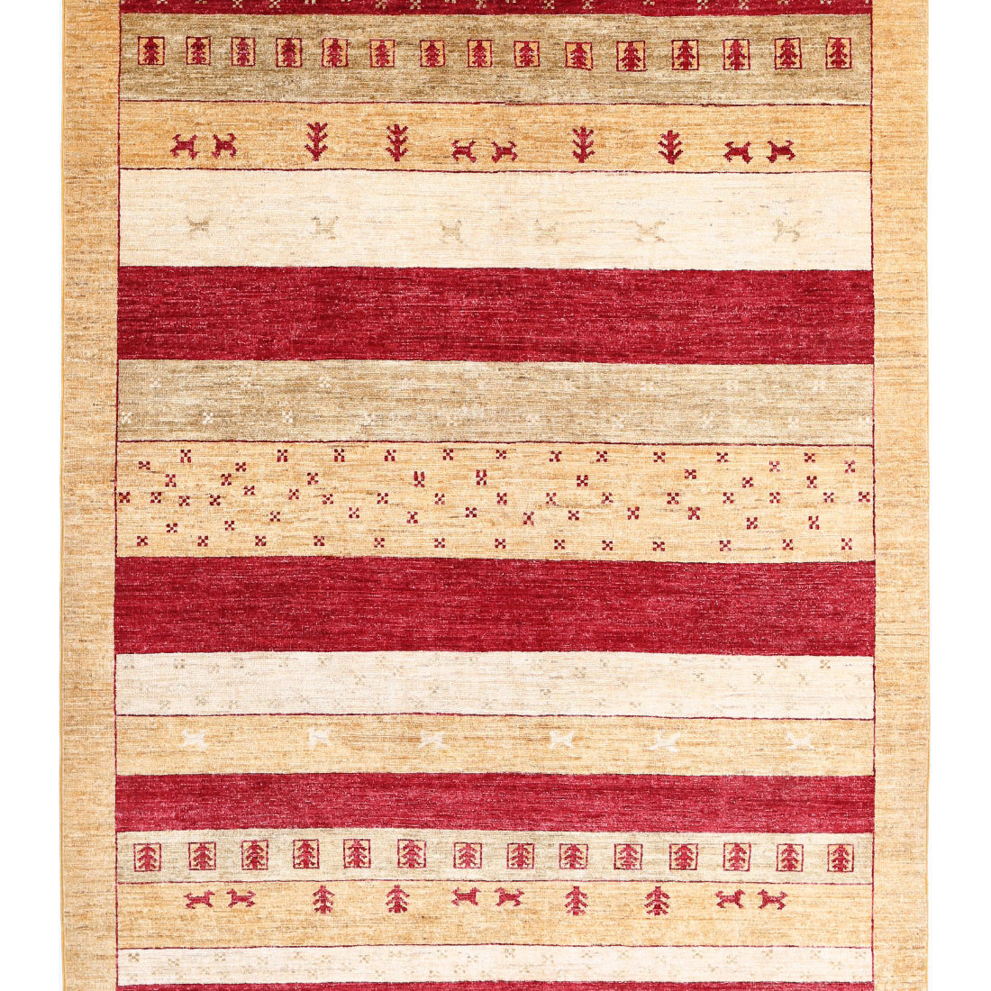 Hand Knotted Modcar Wool Rug - 5'8'' x 7'8''