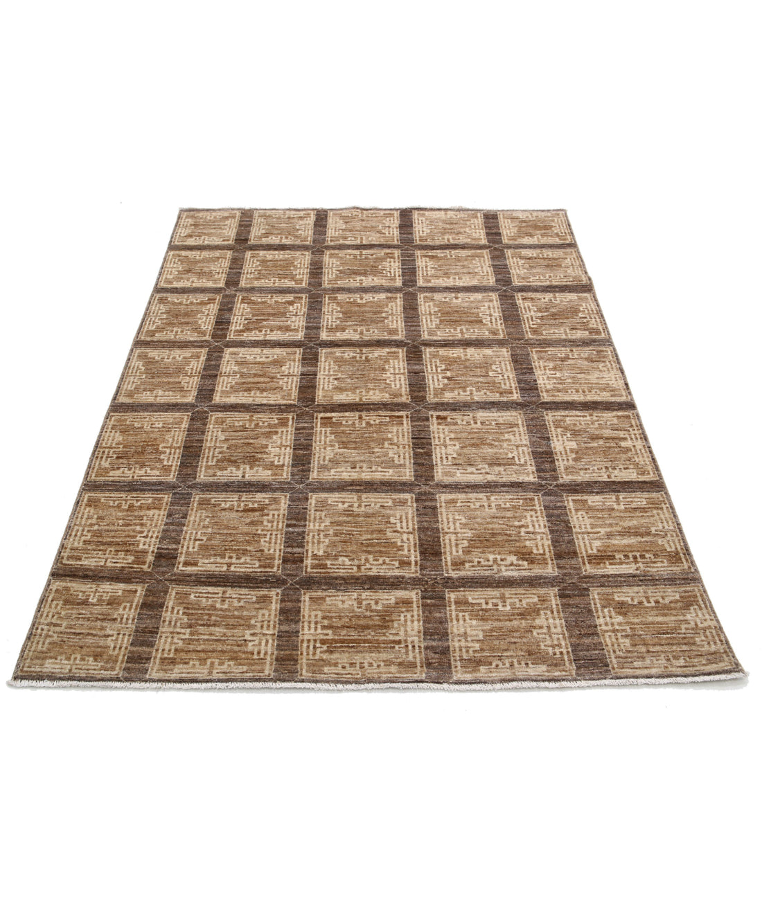 Alfombra de lana Modcar anudada a mano - 4'5'' x 5'9''