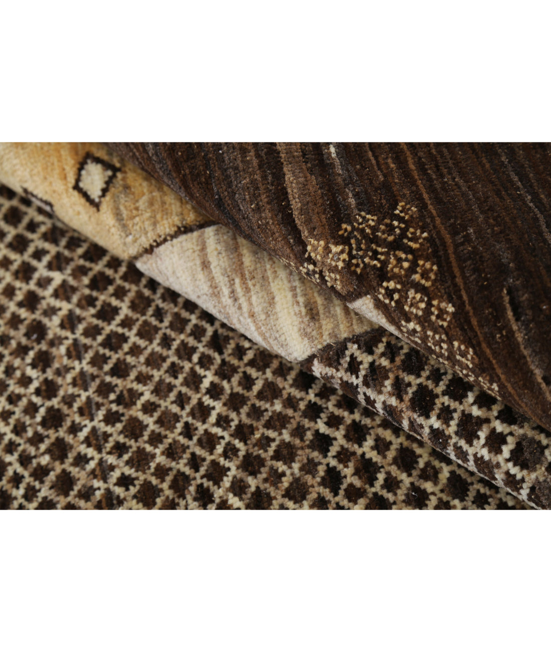 Hand Knotted Modcar Wool Rug - 6'4'' x 7'11''
