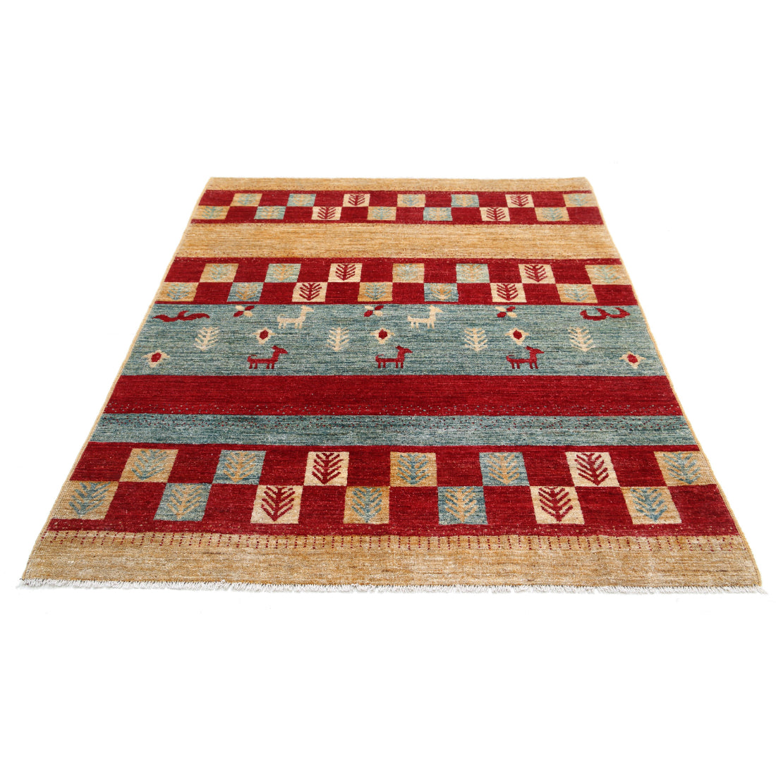 Alfombra de lana Modcar anudada a mano - 4'10'' x 6'4''
