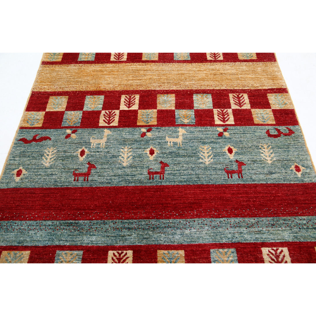 Alfombra de lana Modcar anudada a mano - 4'10'' x 6'4''