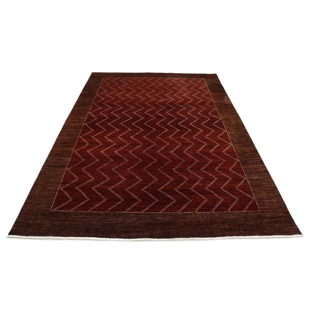 Hand Knotted Modcar Wool Rug - 6'4'' x 8'10''