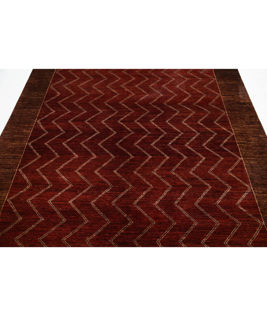 Hand Knotted Modcar Wool Rug - 6'4'' x 8'10''