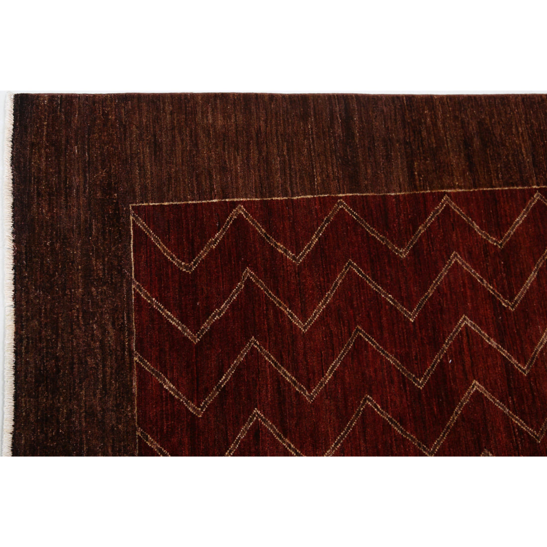 Hand Knotted Modcar Wool Rug - 6'4'' x 8'10''