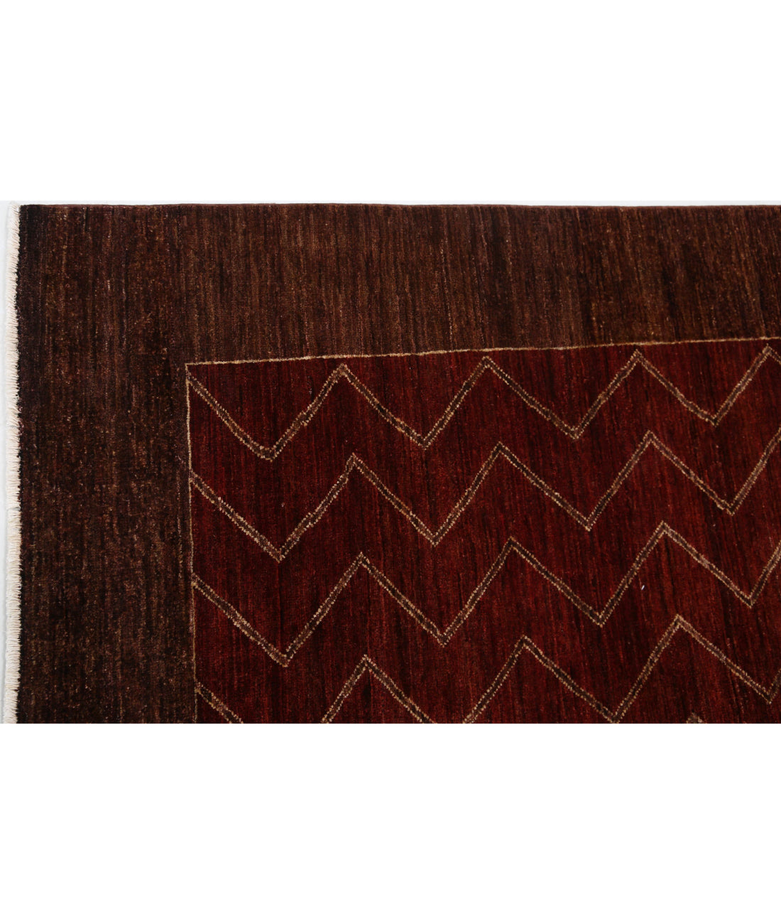 Hand Knotted Modcar Wool Rug - 6'4'' x 8'10''