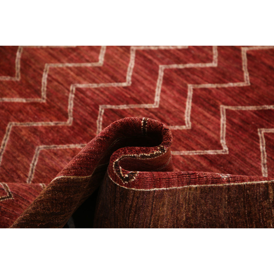 Hand Knotted Modcar Wool Rug - 6'4'' x 8'10''