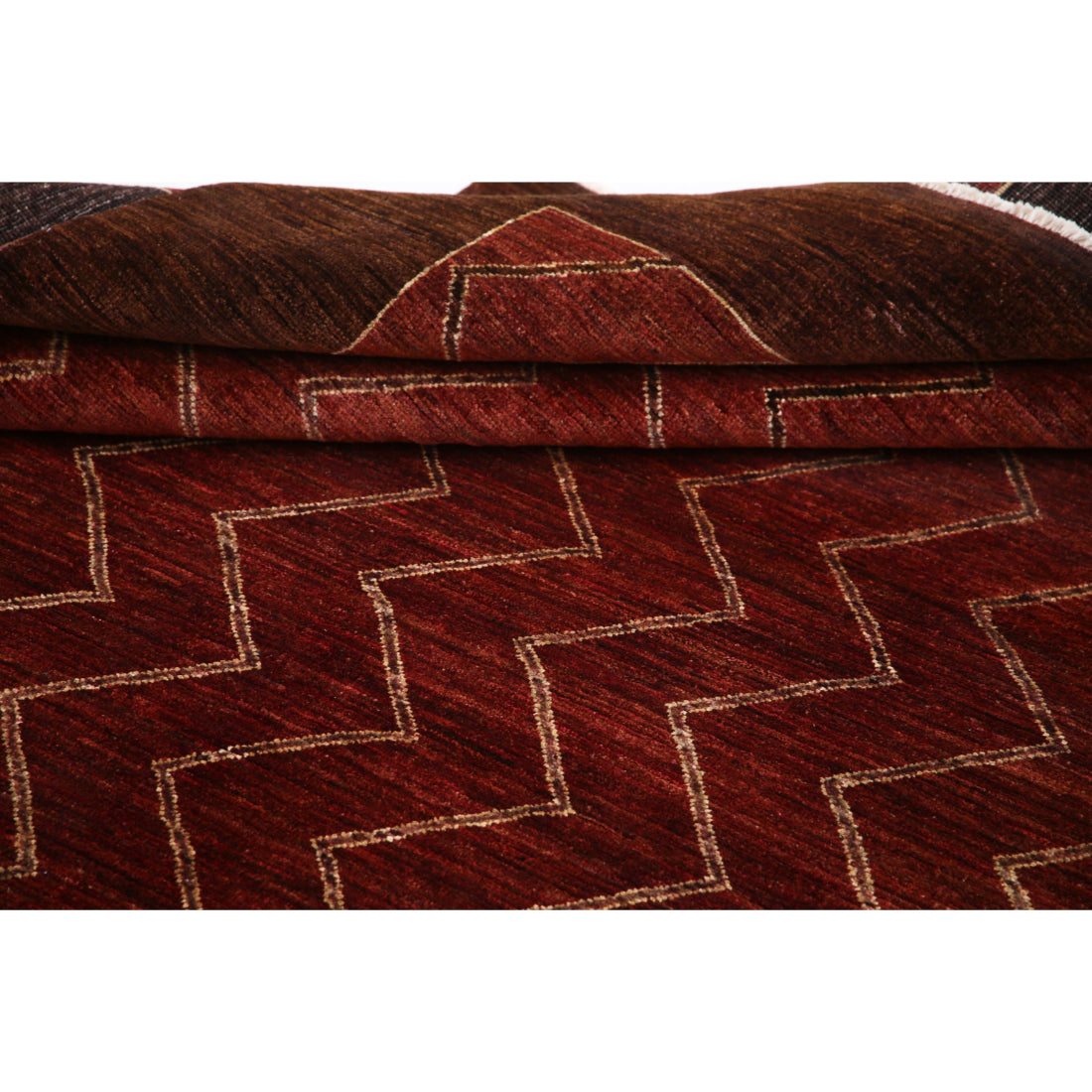 Hand Knotted Modcar Wool Rug - 6'4'' x 8'10''
