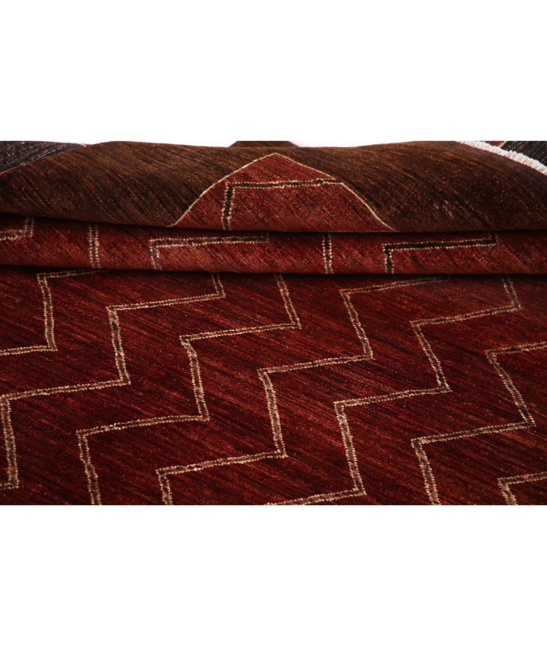 Hand Knotted Modcar Wool Rug - 6'4'' x 8'10''