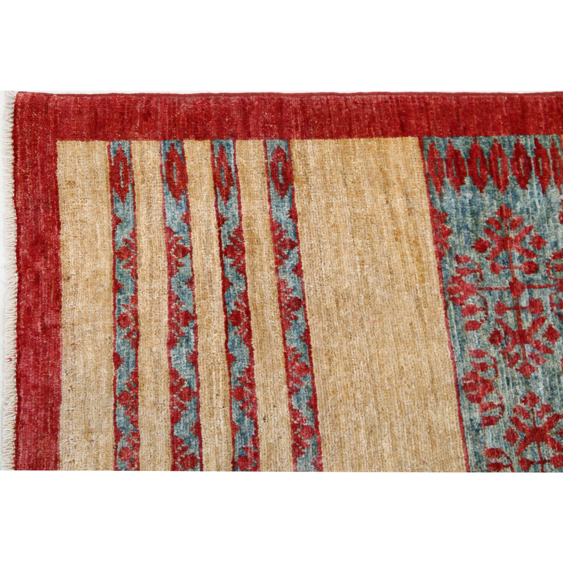 Hand Knotted Modcar Wool Rug - 4'8'' x 5'11''