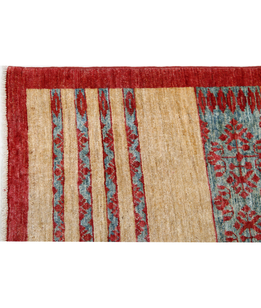 Hand Knotted Modcar Wool Rug - 4'8'' x 5'11''