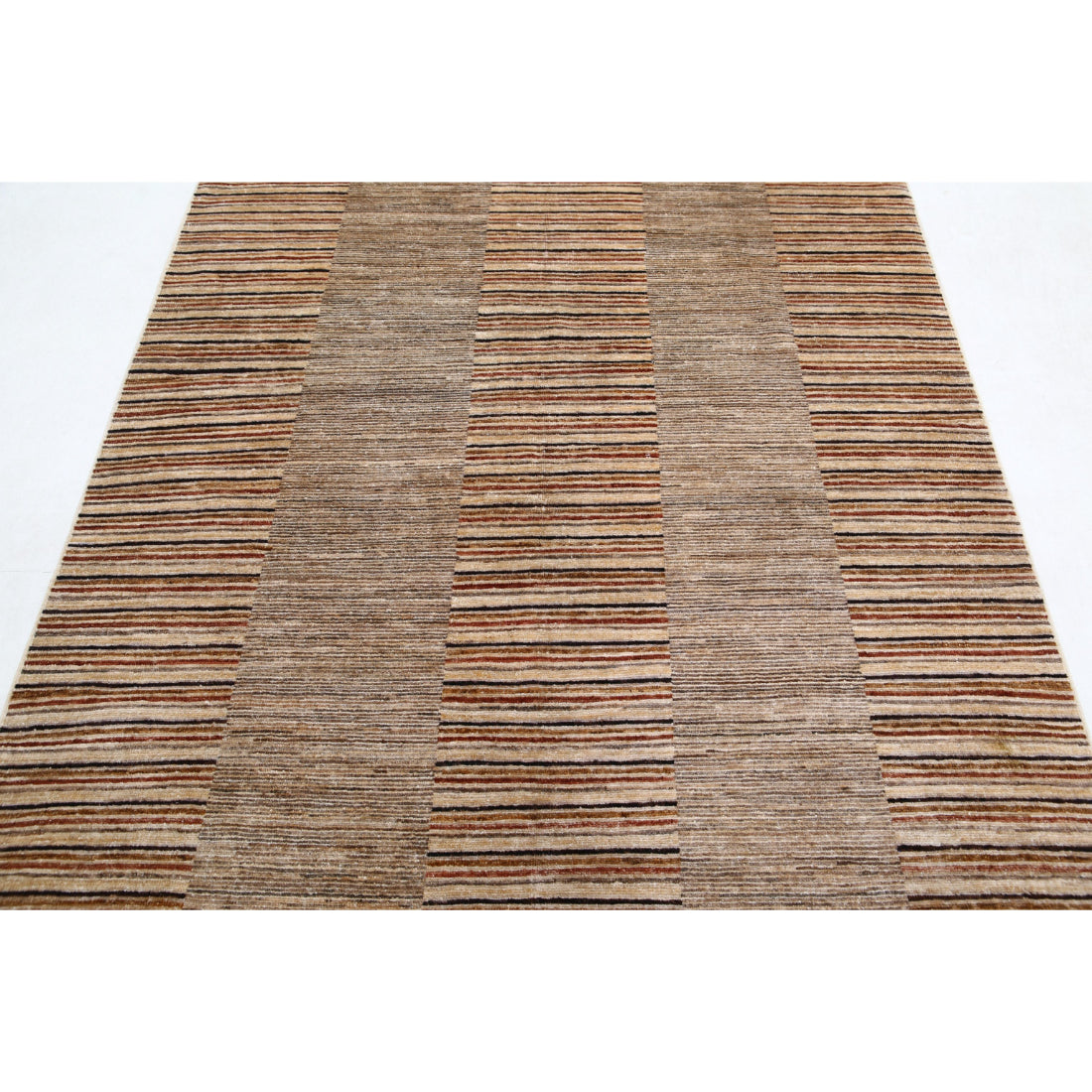 Alfombra de lana Modcar anudada a mano - 4'9'' x 6'5''