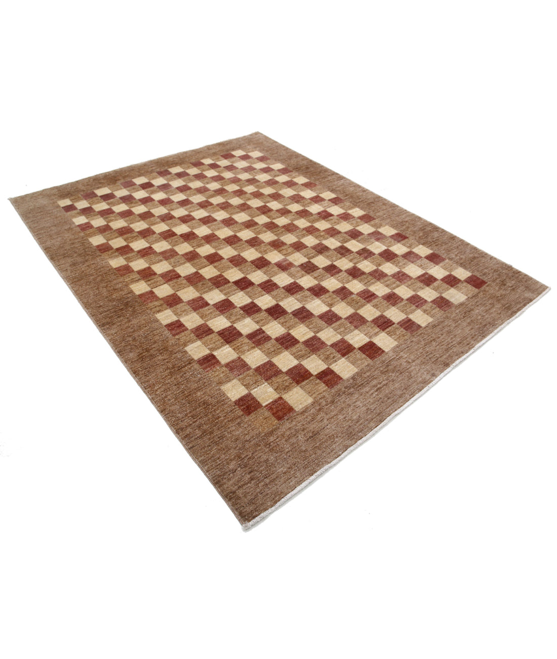 Hand Knotted Modcar Wool Rug - 6'4'' x 8'3'' 6'4'' x 8'3'' (190 X 248) / Multi / N/A