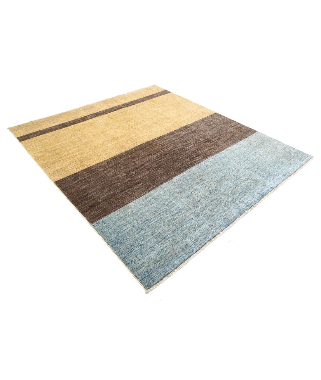 Hand Knotted Modcar Wool Rug - 6'6'' x 7'3'' 6'6'' x 7'3'' (195 X 218) / Multi / N/A
