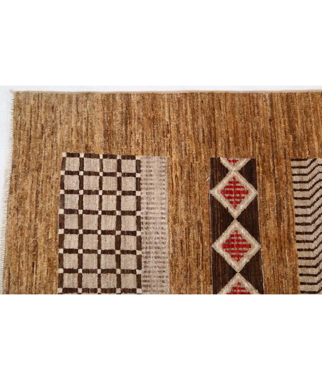 Hand Knotted Modcar Wool Rug - 6'1'' x 9'10''