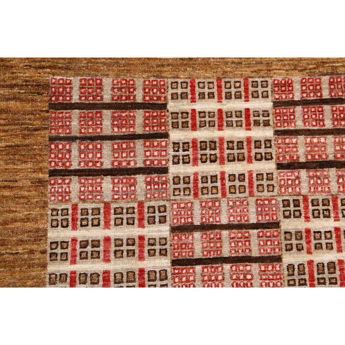 Hand Knotted Modcar Wool Rug - 6'1'' x 9'10''