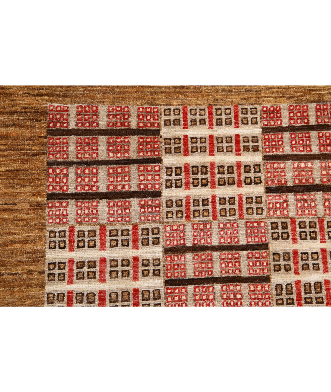 Hand Knotted Modcar Wool Rug - 6'1'' x 9'10''