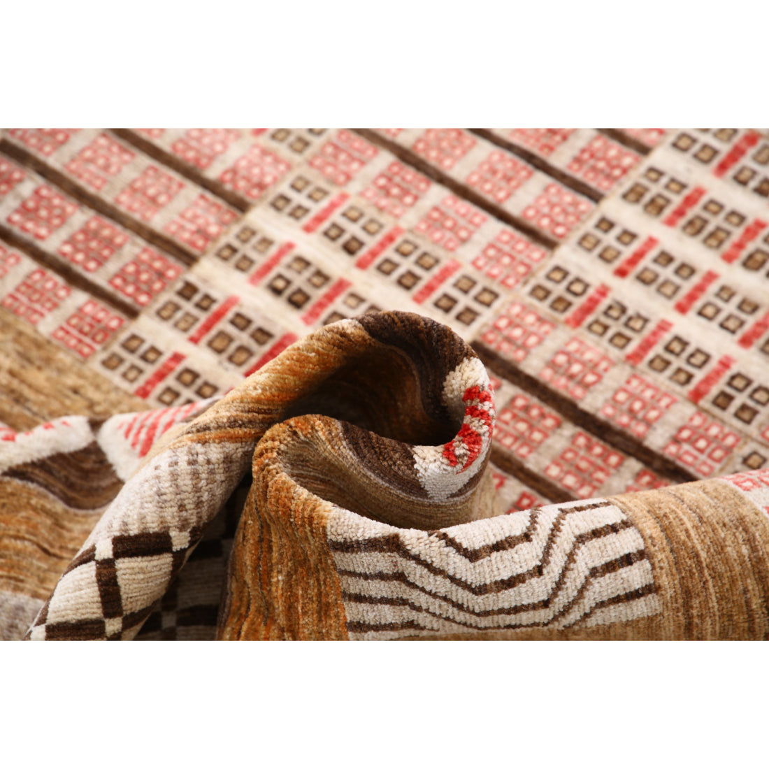 Hand Knotted Modcar Wool Rug - 6'1'' x 9'10''