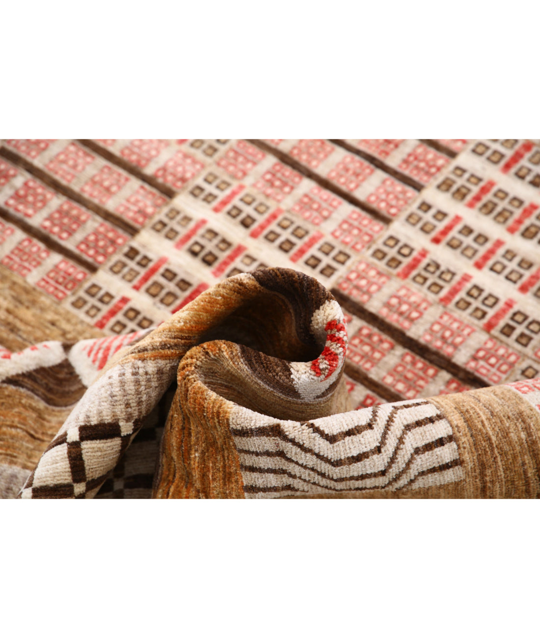 Hand Knotted Modcar Wool Rug - 6'1'' x 9'10''