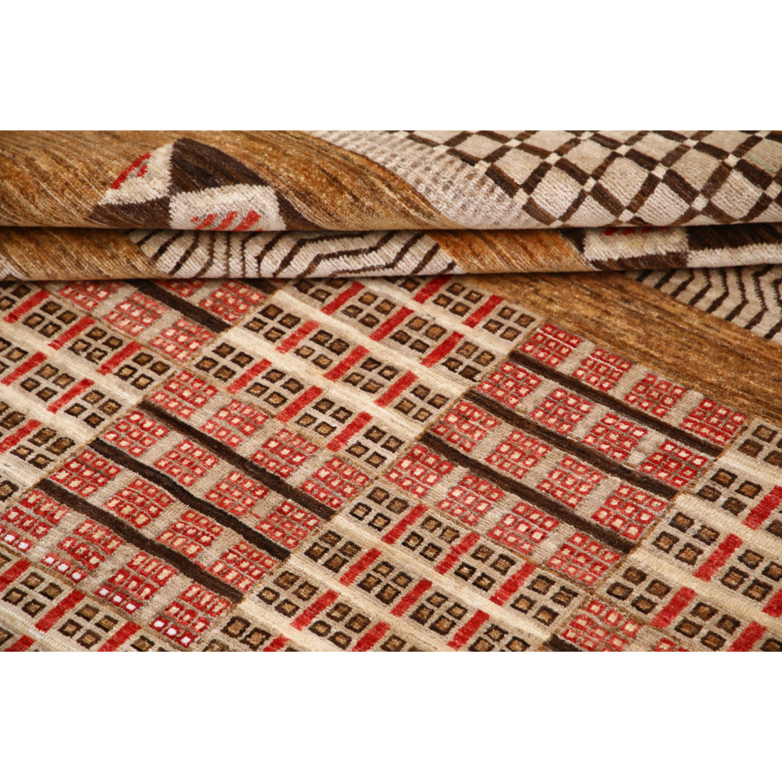 Hand Knotted Modcar Wool Rug - 6'1'' x 9'10''