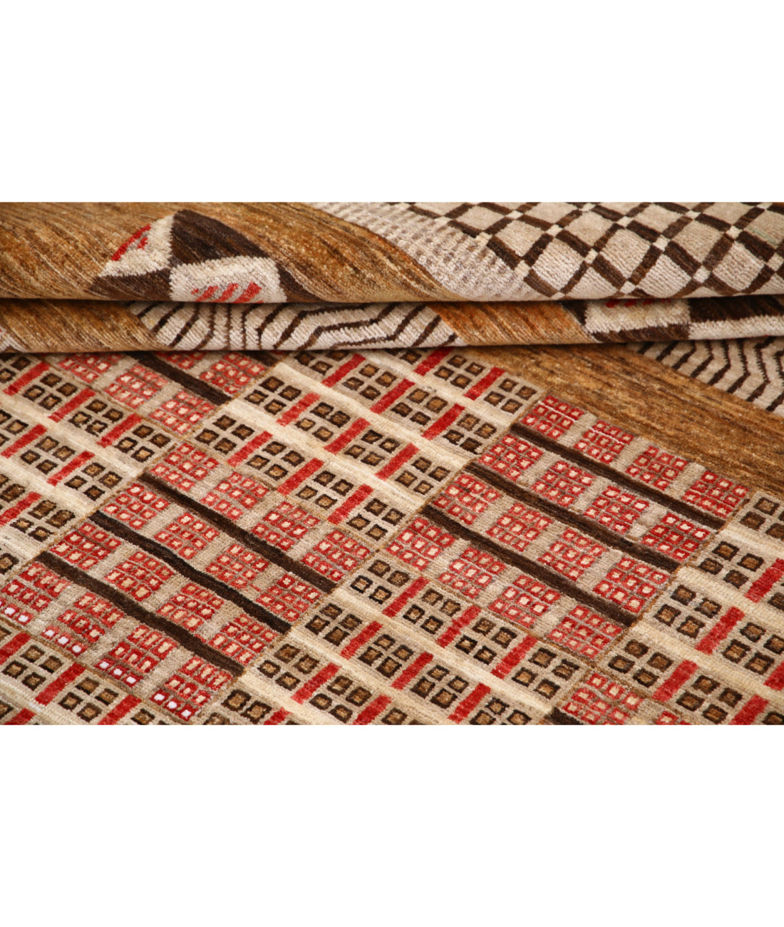 Hand Knotted Modcar Wool Rug - 6'1'' x 9'10''