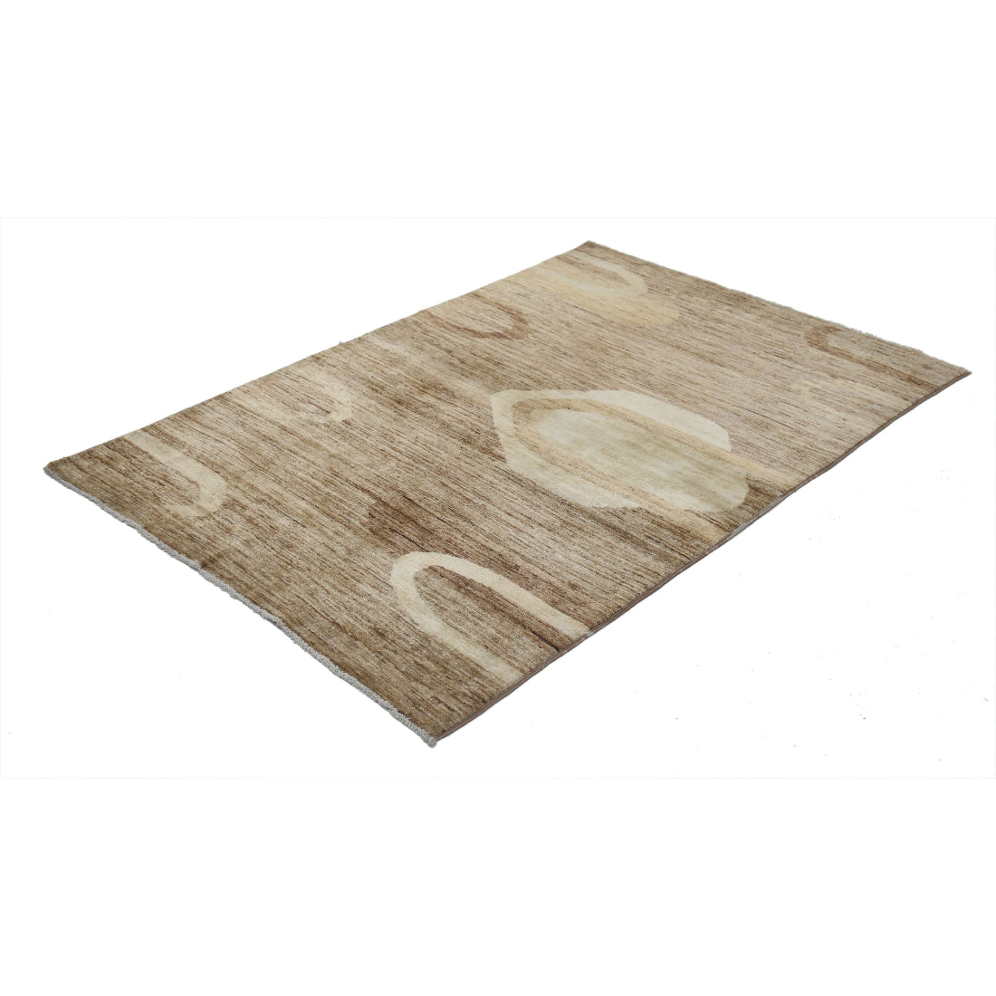 Hand Knotted Modcar Wool Rug - 3'9'' x 5'7''
