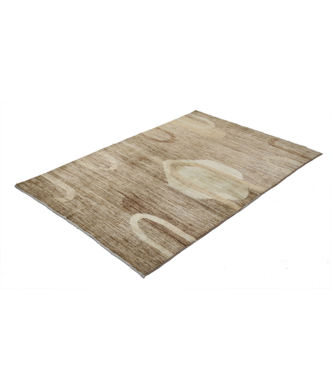 Hand Knotted Modcar Wool Rug - 3'9'' x 5'7''