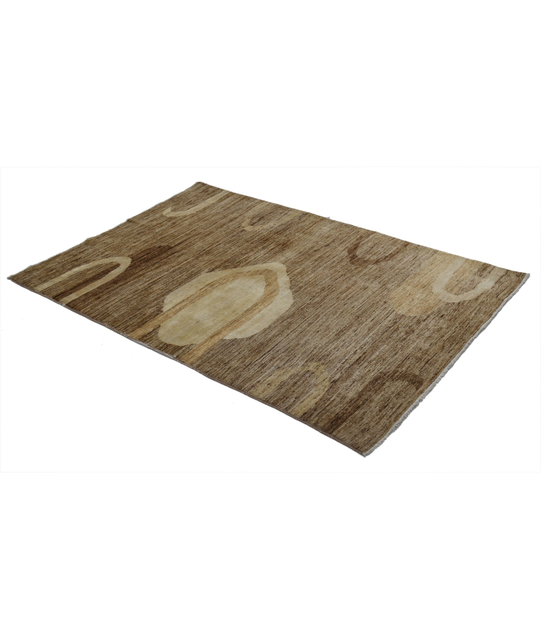 Hand Knotted Modcar Wool Rug - 3'9'' x 5'7''