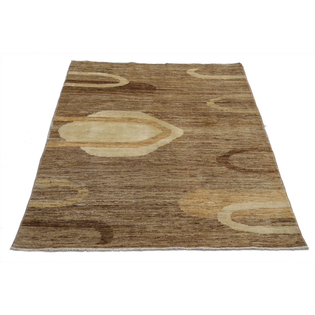 Hand Knotted Modcar Wool Rug - 3'9'' x 5'7''
