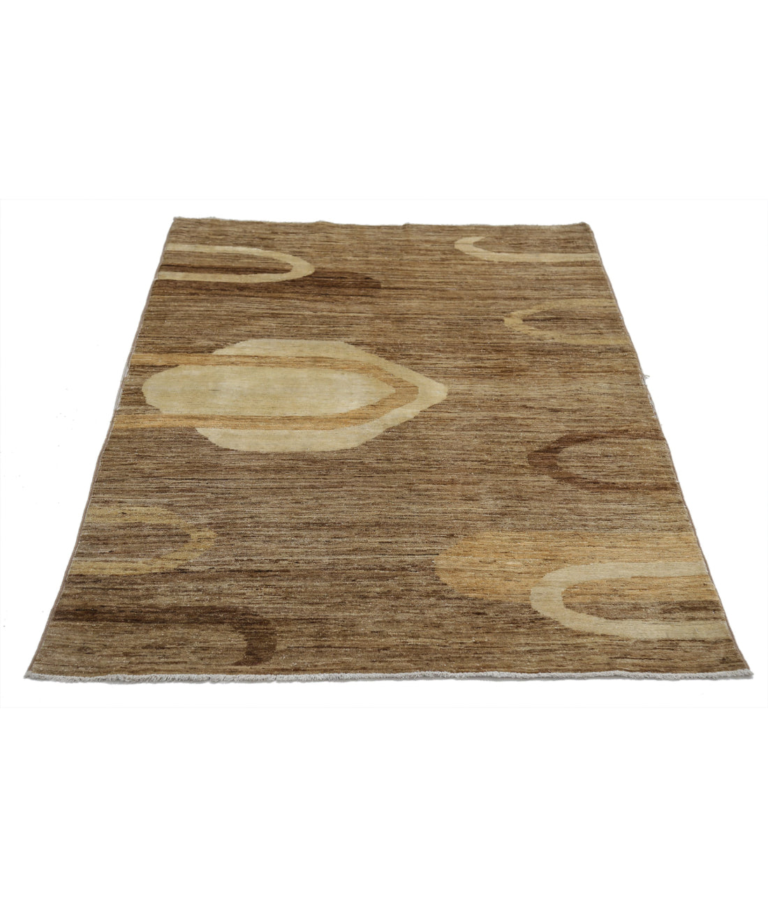Hand Knotted Modcar Wool Rug - 3'9'' x 5'7''