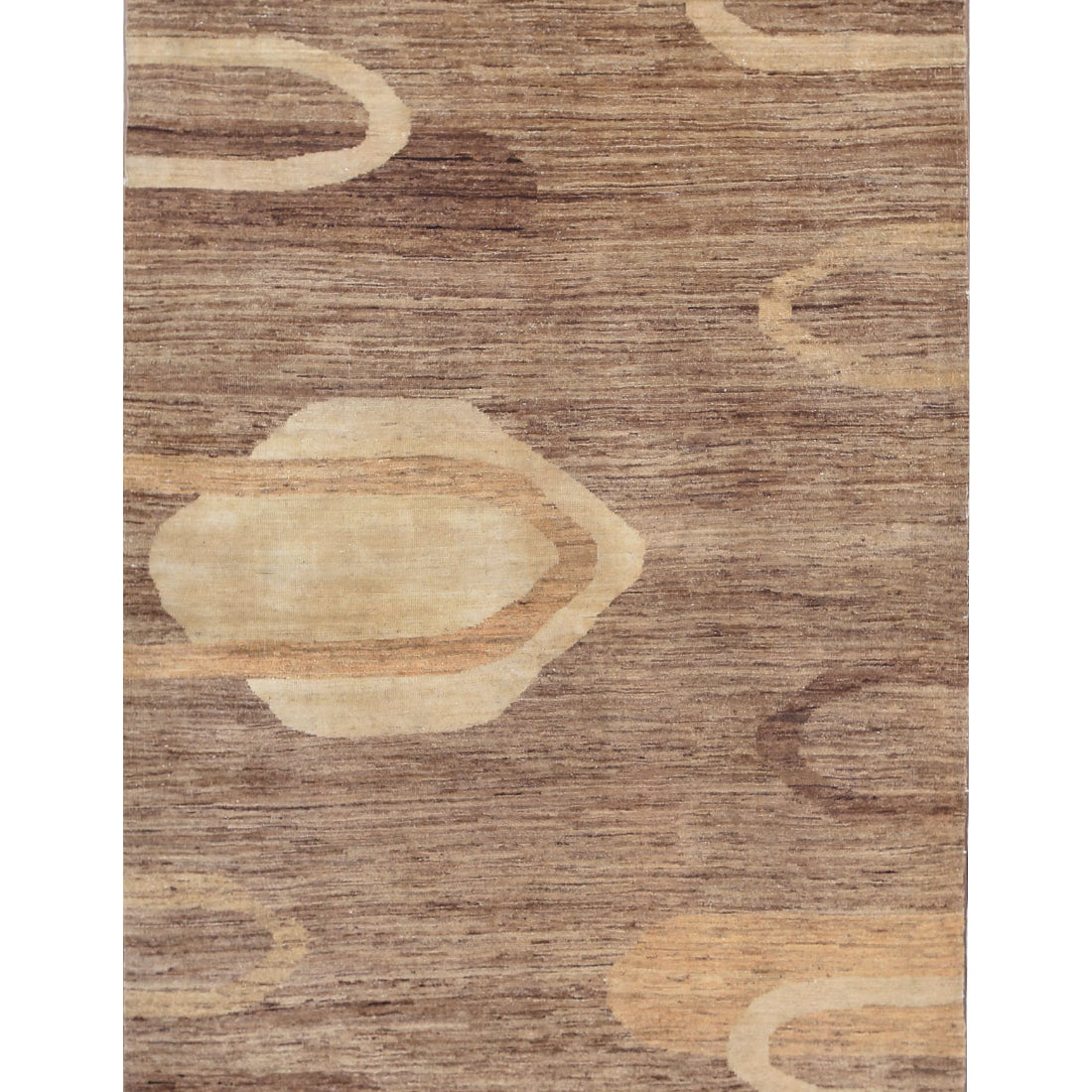 Hand Knotted Modcar Wool Rug - 3'9'' x 5'7''