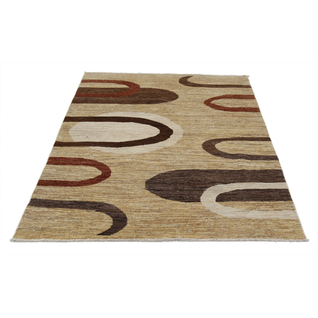 Alfombra de lana Modcar anudada a mano - 3'11'' x 5'11''