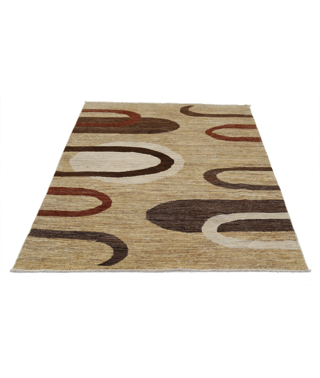 Alfombra de lana Modcar anudada a mano - 3'11'' x 5'11''