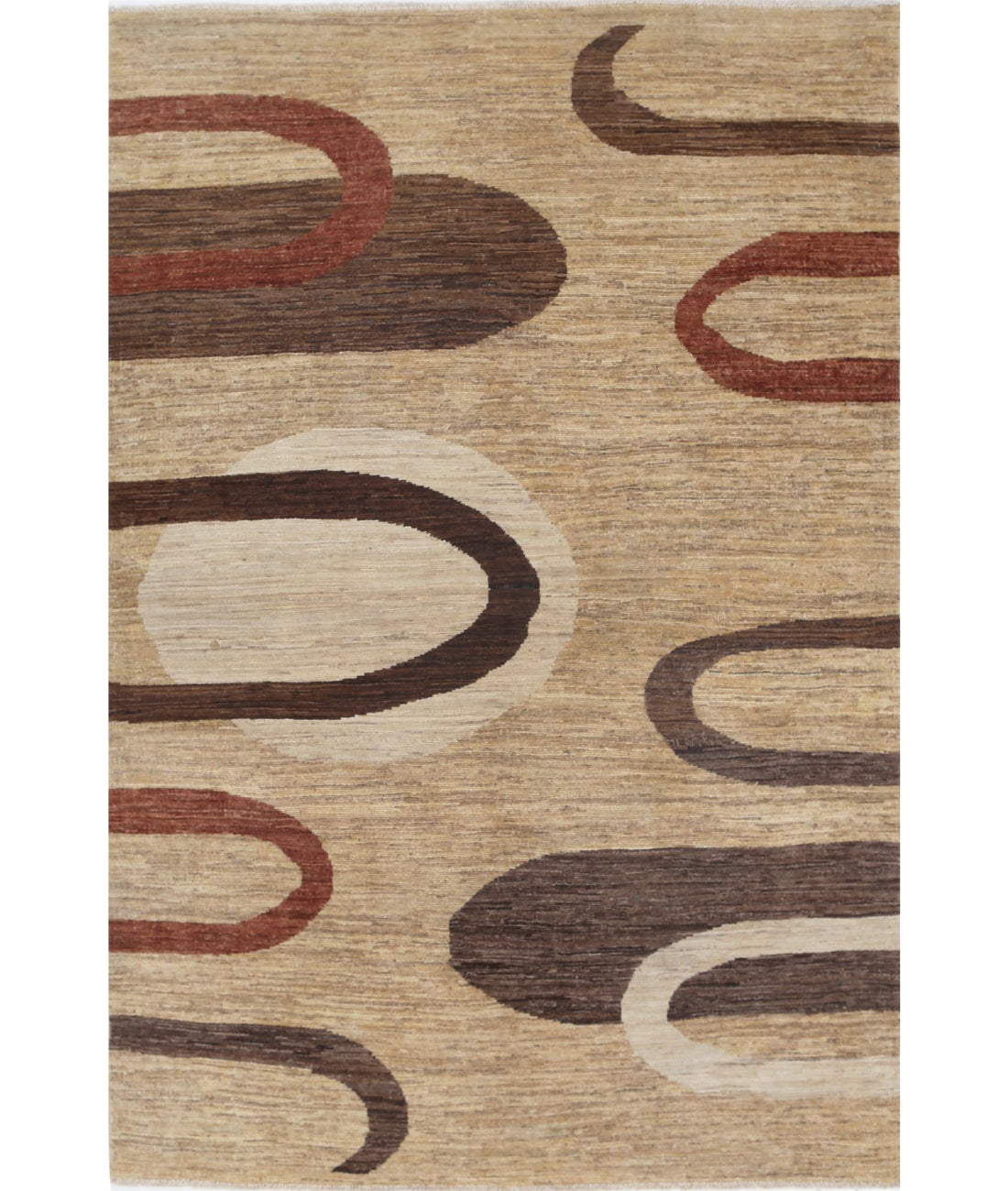 Alfombra de lana Modcar anudada a mano - 3'11'' x 5'11''