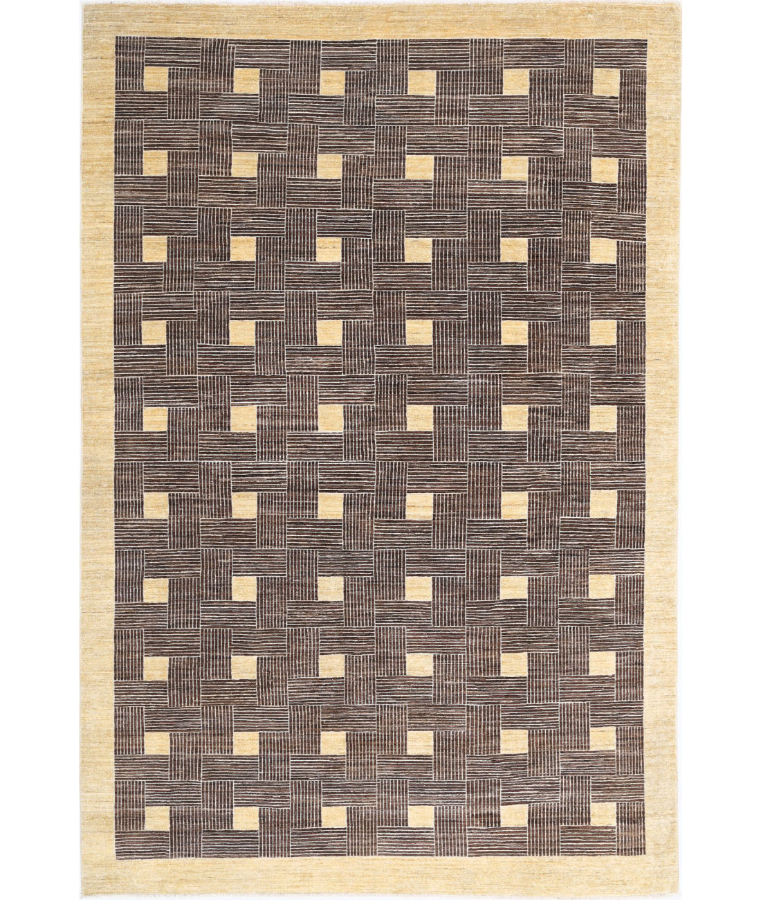 Alfombra de lana Modcar anudada a mano - 6'6'' x 9'11''