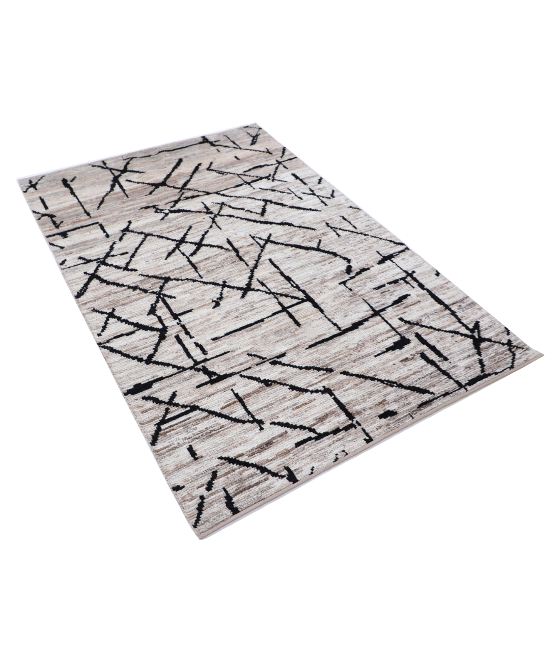 Hand Knotted Moroccan Wool Rug 4' 0" X 6' 0"