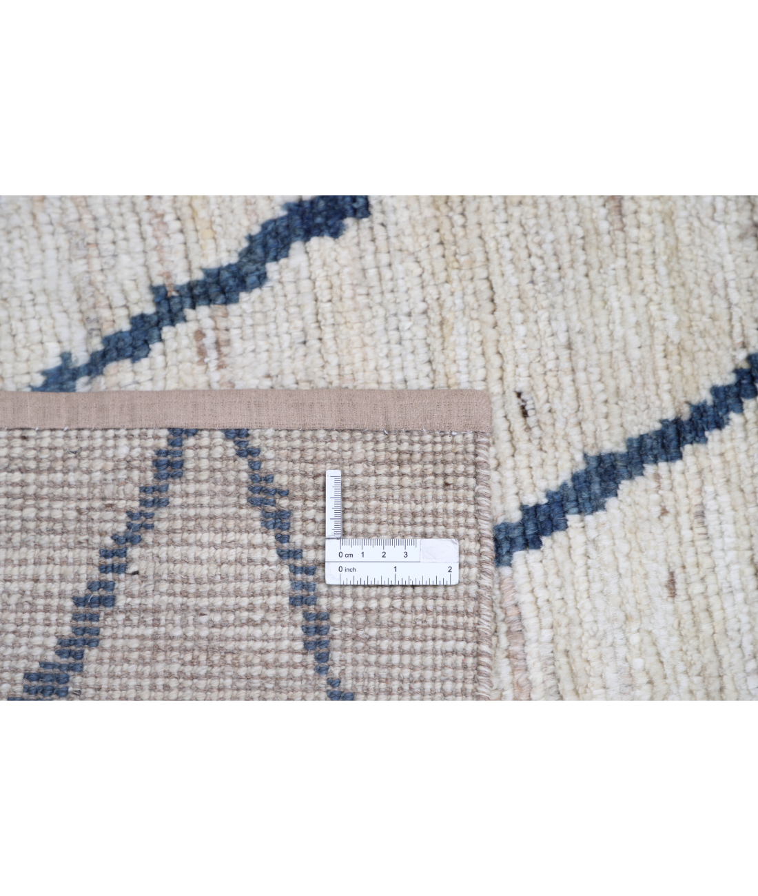 Hand Knotted Moroccan Wool Rug 3' 10" X 6' 0" 3' 10" X 6' 0" (117 X 183) / Ivory / Ivory