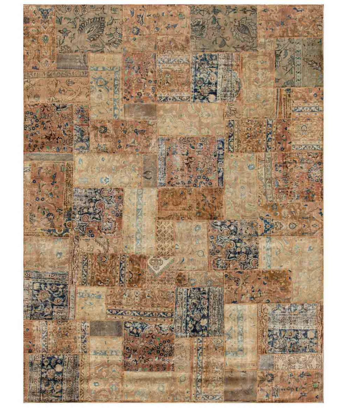 Hand Knotted Mosaic Wool Rug  - 8&#39; 1&quot; X 11&#39; 9&quot;