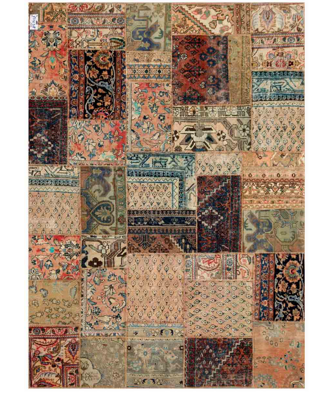 Hand Knotted Mosaic Wool Rug  - 6&#39; 0&quot; X 8&#39; 4&quot;