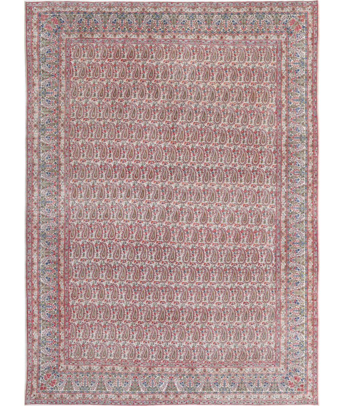 Hand Knotted Persian Moud Wool Rug - 8'9'' x 12'2'' 8'9'' x 12'2'' (263 X 365) / Beige / Red