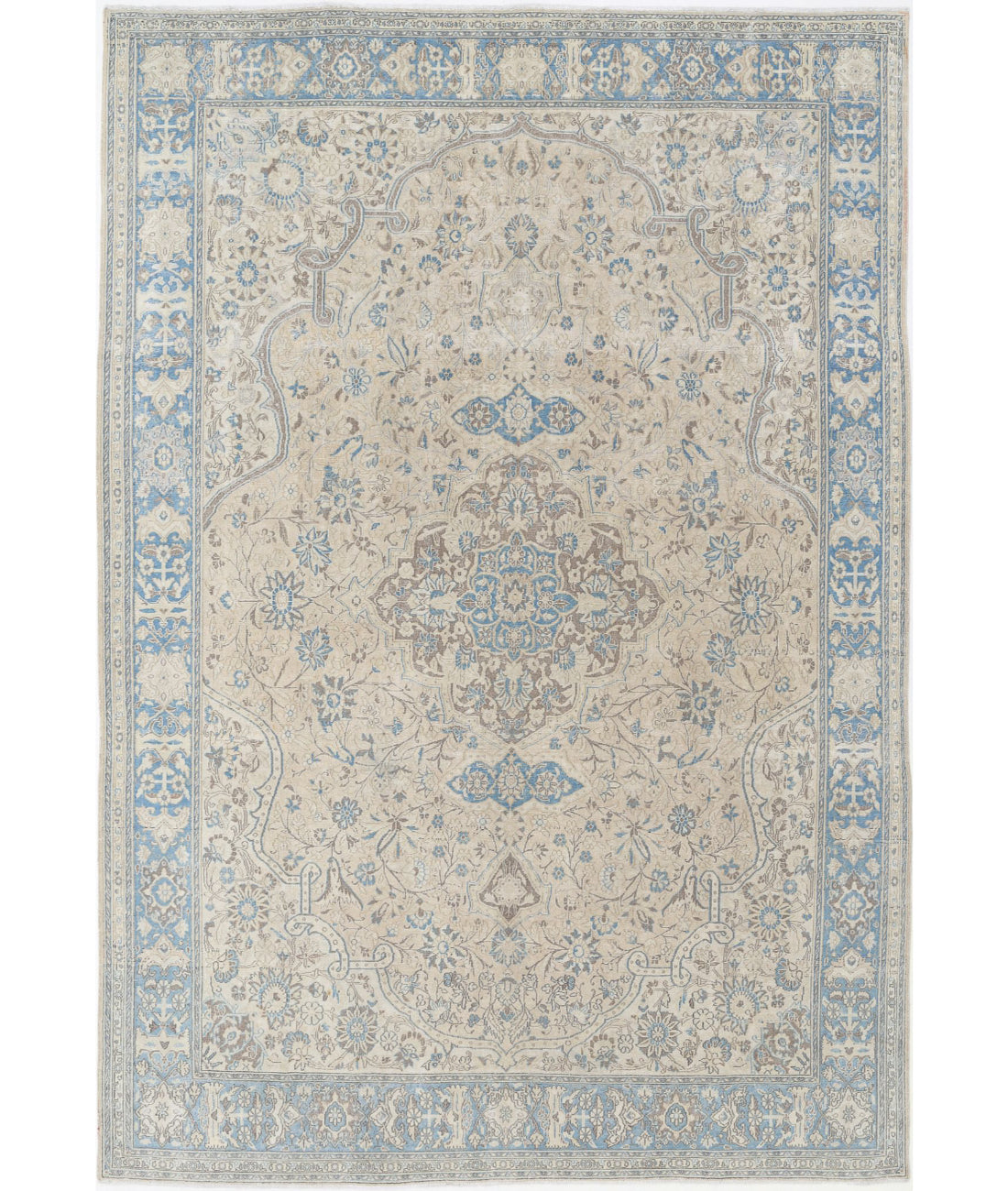 Hand Knotted Vintage Wool Rug - 7'8'' x 11'2''